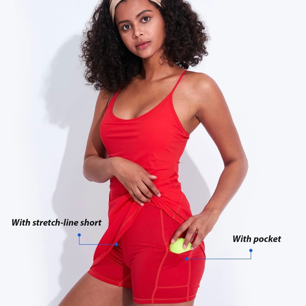 Womens Large Finlin Exercise Dress in Red!! Brand New & Never Worn!! - Picture 4 of 5